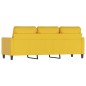 vidaXL Sofá de 3 plazas terciopelo amarillo 180 cm vidaXL Sofá de 3 plazas terciopelo amarillo 180 cm