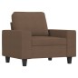 vidaXL Sillón de tela marrón 60 cm vidaXL Sillón de tela marrón 60 cm