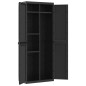 vidaXL Armario de almacenaje exterior PP negro 65x37x165 cm vidaXL Armario de almacenaje exterior PP negro 65x37x165 cm