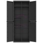 vidaXL Armario de almacenaje exterior PP negro 65x37x165 cm vidaXL Armario de almacenaje exterior PP negro 65x37x165 cm
