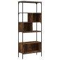 vidaXL Librería de 5 estantes madera ingeniería roble ahumado vidaXL Librería de 5 estantes madera ingeniería roble ahumado