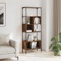 vidaXL Librería de 5 estantes madera ingeniería roble ahumado vidaXL Librería de 5 estantes madera ingeniería roble ahumado
