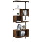 vidaXL Librería de 5 estantes madera ingeniería roble ahumado vidaXL Librería de 5 estantes madera ingeniería roble ahumado
