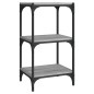 vidaXL Estantería contrachapada y acero gris Sonoma 40x33x70,5 cm vidaXL Estantería contrachapada y acero gris Sonoma 40x33x70,5 cm