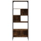vidaXL Librería de 5 estantes madera ingeniería roble ahumado vidaXL Librería de 5 estantes madera ingeniería roble ahumado