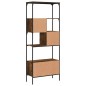 vidaXL Librería de 5 estantes madera ingeniería roble ahumado vidaXL Librería de 5 estantes madera ingeniería roble ahumado