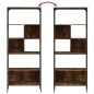 vidaXL Librería de 5 estantes madera ingeniería roble ahumado vidaXL Librería de 5 estantes madera ingeniería roble ahumado