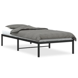 vidaXL Estructura de cama de metal negro 90x200 cm