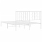 vidaXL Estructura de cama de metal con cabecero blanca 140x190 cm vidaXL Estructura de cama de metal con cabecero blanca 140x190 cm