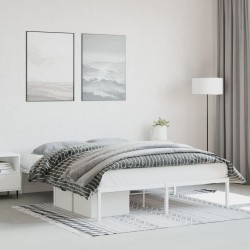 vidaXL Estructura de cama de metal blanca 160x200 cm