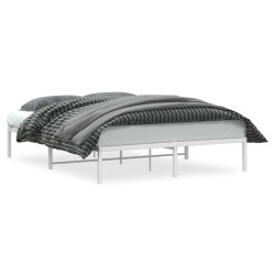vidaXL Estructura de cama de metal blanca 160x200 cm