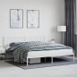 vidaXL Estructura de cama de metal con cabecero blanco 193x203 cm vidaXL Estructura de cama de metal con cabecero blanco 193x203 cm