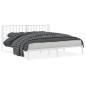 vidaXL Estructura de cama de metal con cabecero blanco 193x203 cm vidaXL Estructura de cama de metal con cabecero blanco 193x203 cm