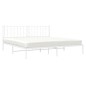 vidaXL Estructura de cama de metal con cabecero blanco 193x203 cm vidaXL Estructura de cama de metal con cabecero blanco 193x203 cm