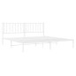 vidaXL Estructura de cama de metal con cabecero blanco 193x203 cm vidaXL Estructura de cama de metal con cabecero blanco 193x203 cm