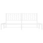 vidaXL Estructura de cama de metal con cabecero blanco 193x203 cm vidaXL Estructura de cama de metal con cabecero blanco 193x203 cm