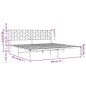 vidaXL Estructura de cama de metal con cabecero blanco 193x203 cm vidaXL Estructura de cama de metal con cabecero blanco 193x203 cm