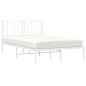 vidaXL Estructura de cama de metal con cabecero blanca 120x200 cm vidaXL Estructura de cama de metal con cabecero blanca 120x200 cm