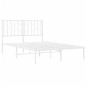 vidaXL Estructura de cama de metal con cabecero blanca 120x200 cm vidaXL Estructura de cama de metal con cabecero blanca 120x200 cm