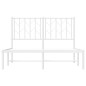 vidaXL Estructura de cama de metal con cabecero blanca 120x200 cm vidaXL Estructura de cama de metal con cabecero blanca 120x200 cm