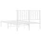 vidaXL Estructura de cama de metal con cabecero blanca 120x200 cm vidaXL Estructura de cama de metal con cabecero blanca 120x200 cm