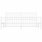 vidaXL Estructura cama metal con cabecero y estribo blanco 180x200 cm vidaXL Estructura cama metal con cabecero y estribo blanco 180x200 cm