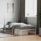 vidaXL Estructura de cama de metal con cabecero blanco 90x190 cm vidaXL Estructura de cama de metal con cabecero blanco 90x190 cm