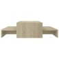 vidaXL Mesa centro apilable contrachapada roble Sonoma 100x100x26,5 cm vidaXL Mesa centro apilable contrachapada roble Sonoma 100x100x26,5 cm
