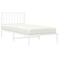 vidaXL Estructura de cama de metal con cabecero blanco 90x190 cm vidaXL Estructura de cama de metal con cabecero blanco 90x190 cm