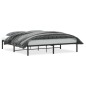 vidaXL Estructura de cama de metal negro 183x213 cm vidaXL Estructura de cama de metal negro 183x213 cm