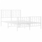 vidaXL Estructura cama metal con cabecero y estribo blanco 120x190 cm vidaXL Estructura cama metal con cabecero y estribo blanco 120x190 cm