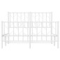 vidaXL Estructura cama metal con cabecero y estribo blanco 120x190 cm vidaXL Estructura cama metal con cabecero y estribo blanco 120x190 cm
