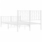 vidaXL Estructura cama metal con cabecero y estribo blanco 120x190 cm vidaXL Estructura cama metal con cabecero y estribo blanco 120x190 cm