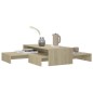 vidaXL Mesa centro apilable contrachapada roble Sonoma 100x100x26,5 cm vidaXL Mesa centro apilable contrachapada roble Sonoma 100x100x26,5 cm