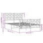vidaXL Estructura cama metal con cabecero y estribo blanco 120x190 cm vidaXL Estructura cama metal con cabecero y estribo blanco 120x190 cm