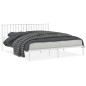 vidaXL Estructura de cama de metal con cabecero blanco 180x200 cm vidaXL Estructura de cama de metal con cabecero blanco 180x200 cm