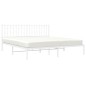vidaXL Estructura de cama de metal con cabecero blanco 180x200 cm vidaXL Estructura de cama de metal con cabecero blanco 180x200 cm