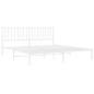 vidaXL Estructura de cama de metal con cabecero blanco 180x200 cm vidaXL Estructura de cama de metal con cabecero blanco 180x200 cm