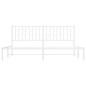 vidaXL Estructura de cama de metal con cabecero blanco 180x200 cm vidaXL Estructura de cama de metal con cabecero blanco 180x200 cm