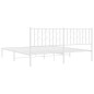 vidaXL Estructura de cama de metal con cabecero blanco 180x200 cm vidaXL Estructura de cama de metal con cabecero blanco 180x200 cm