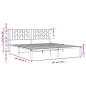 vidaXL Estructura de cama de metal con cabecero blanco 180x200 cm vidaXL Estructura de cama de metal con cabecero blanco 180x200 cm
