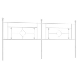 vidaXL Cabecero de metal blanco 193 cm