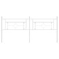 vidaXL Cabecero de metal blanco 193 cm vidaXL Cabecero de metal blanco 193 cm
