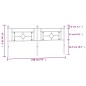 vidaXL Cabecero de metal blanco 193 cm vidaXL Cabecero de metal blanco 193 cm
