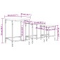 vidaXL Mesas de centro apilables 3 pzas madera ingeniería gris Sonoma vidaXL Mesas de centro apilables 3 pzas madera ingeniería gris Sonoma