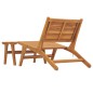 vidaXL Silla de jardín con reposapiés de madera maciza de teca vidaXL Silla de jardín con reposapiés de madera maciza de teca
