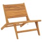 vidaXL Silla de jardín con reposapiés de madera maciza de teca vidaXL Silla de jardín con reposapiés de madera maciza de teca