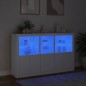 vidaXL Aparador con luces LED blanco 162x37x100 cm vidaXL Aparador con luces LED blanco 162x37x100 cm
