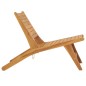 vidaXL Silla de jardín con reposapiés de madera maciza de teca vidaXL Silla de jardín con reposapiés de madera maciza de teca