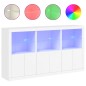 vidaXL Aparador con luces LED blanco 181,5x37x100 cm vidaXL Aparador con luces LED blanco 181,5x37x100 cm